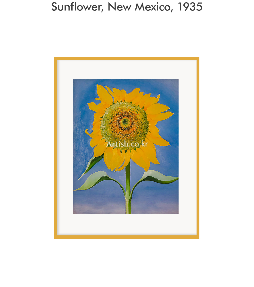 額装品/Sunflowe/ジョージア オキーフ Sunflower New Mexico 1935(ジョージア オキーフ)額装済ポスター